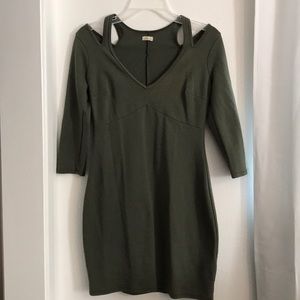 Hollister Olive Green Form-Fitted Dress